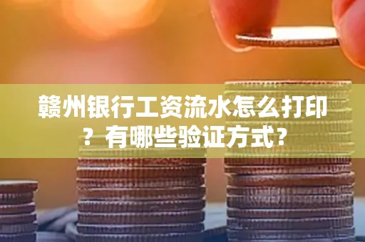 赣州银行工资流水怎么打印?有哪些验证方式?