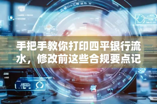 手把手教你打印四平银行流水,修改前这些合规要点记牢